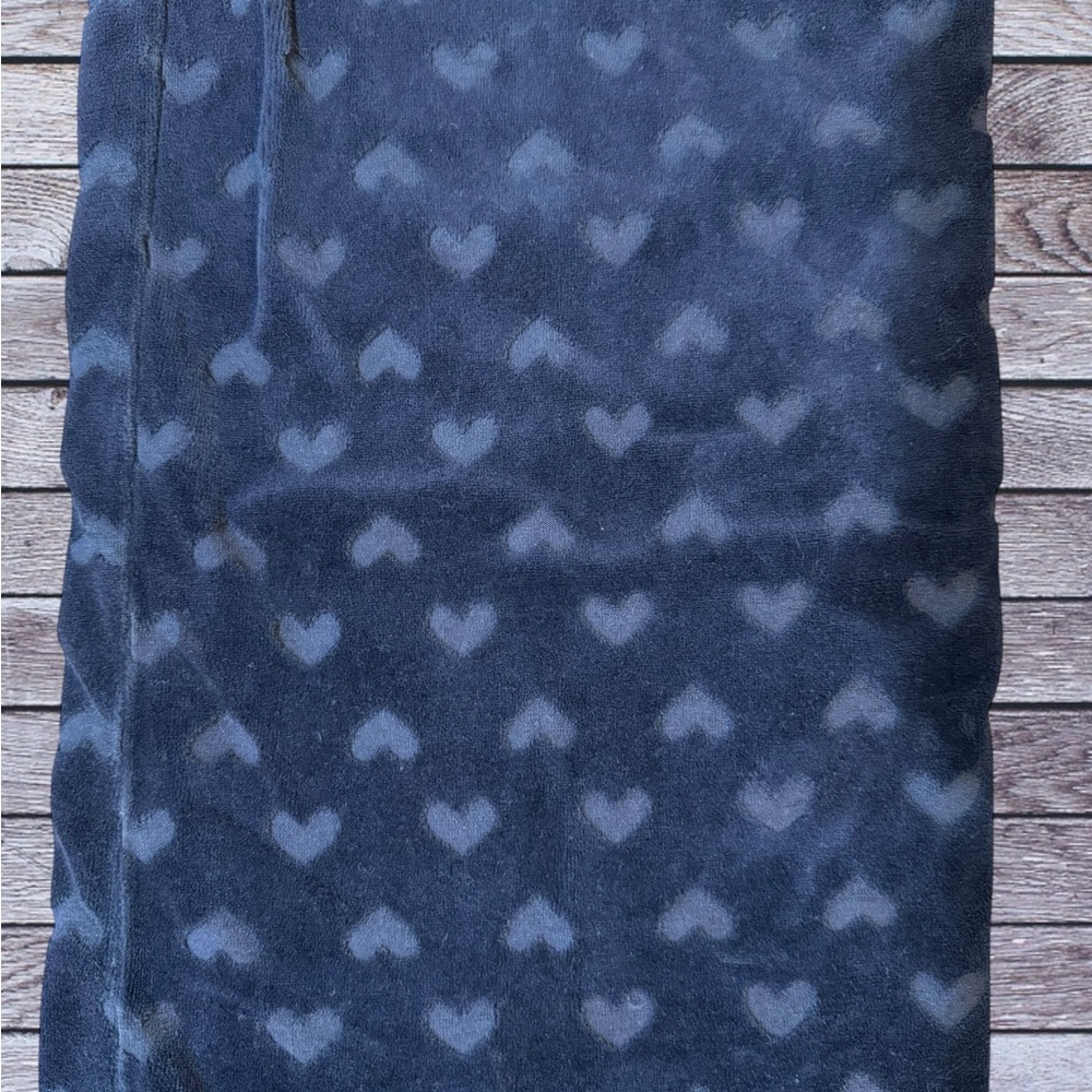 Juicy Couture Women’s Embossed Heart Pattern Velour Track Pants Size Small Y2K - Picture 6 of 9